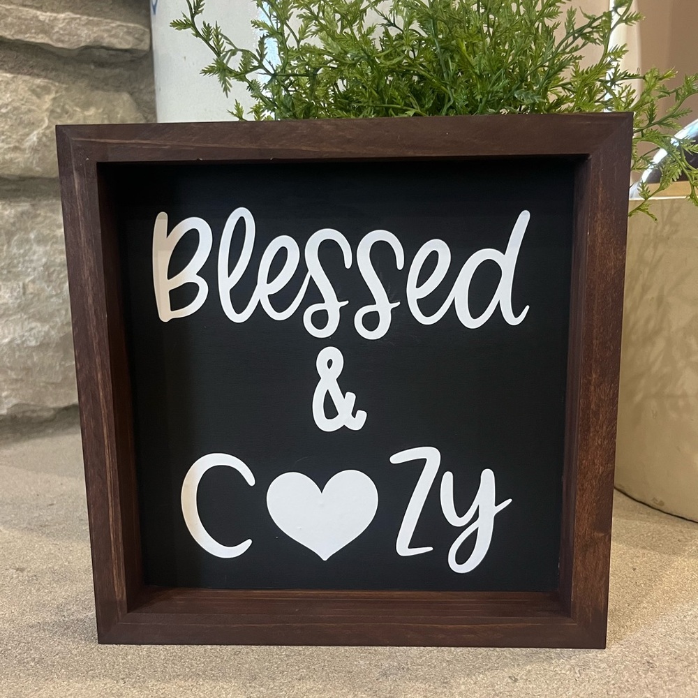 Blessed & Cozy decorative sign!!